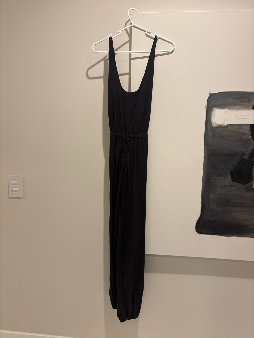 Black Sleeveless Scoop Neck Maxi Jumpsuit